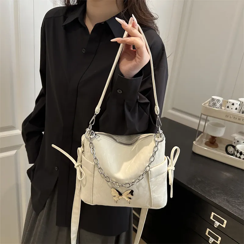 Yalu PU Shoulder Bag, Crossbody Bag Unisex White/Silver/Black/Pink/Green-1