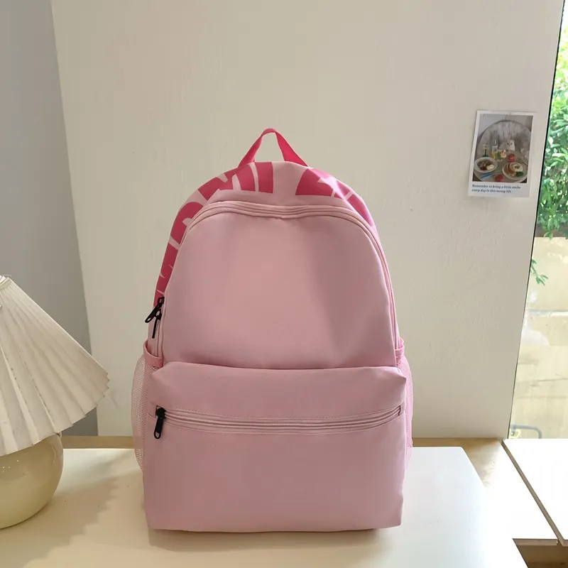 Yalu Oxford Backpack Regular Unisex Gray/Black/Yellow/Red/Purple/Pink-2