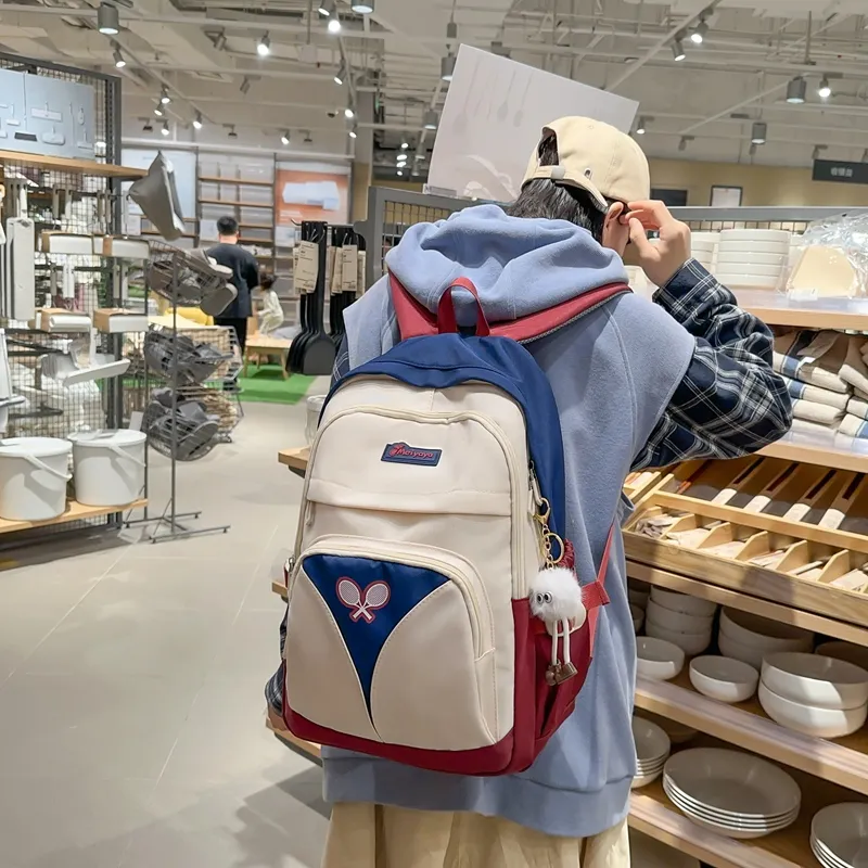 Yalu Nylon Backpack Regular Unisex Black/Gray/Blue/Red/Khaki-8