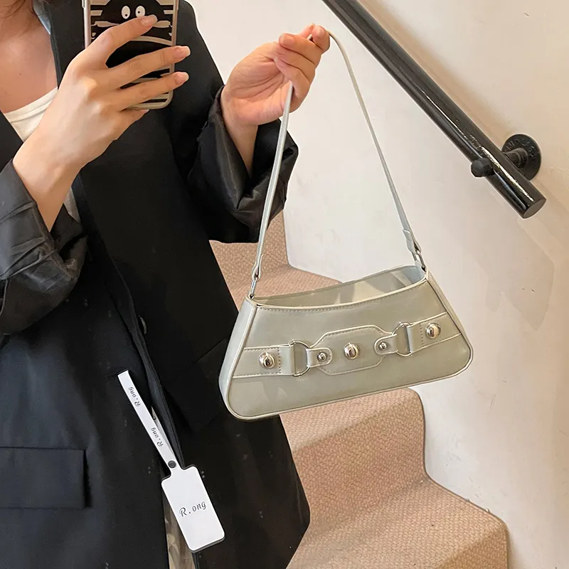 Yalu PU Shoulder Bag Women's Black/White/Silver/Gray/Blue/Pink-17