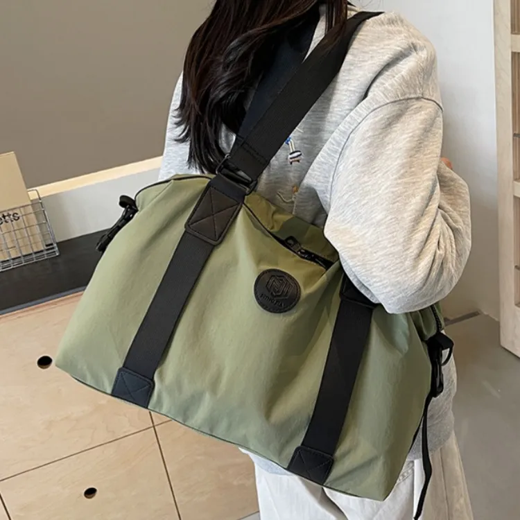Yalu Oxford Travel Bag Unisex Ecru/Gray/Black/Dark Brown/Green/Pink-10