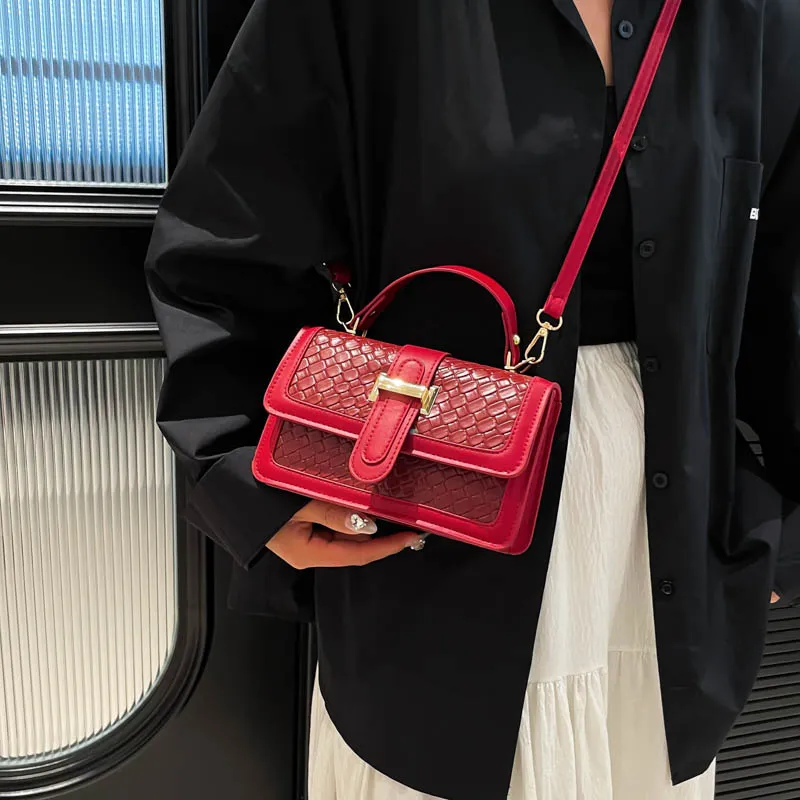 Yalu PU Handbag Unisex White/Black/Red/Green/Brown-17
