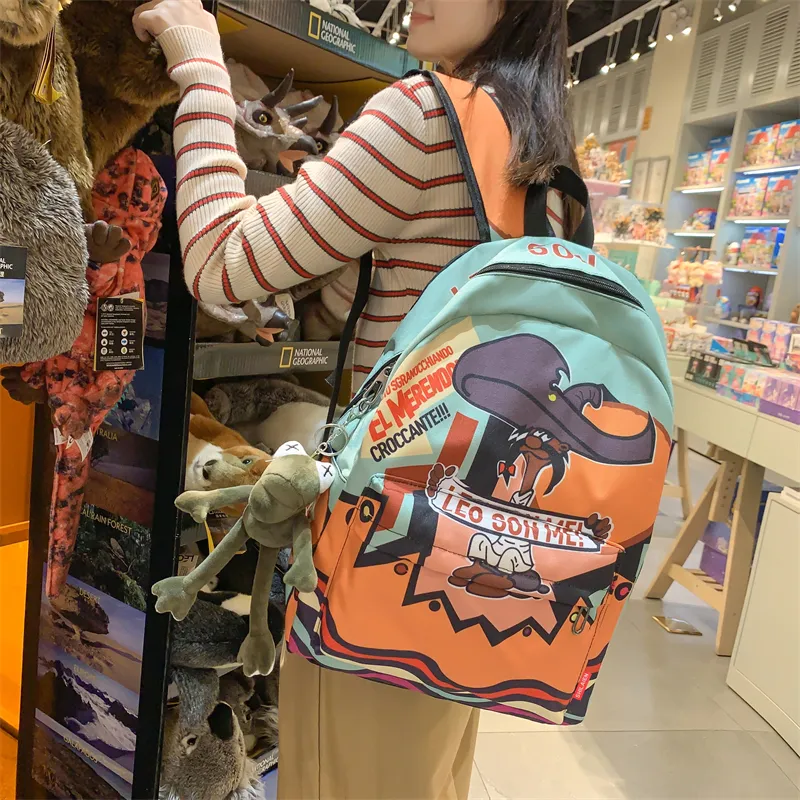 Yalu Oxford Backpack Regular Unisex Jasper/Joker/Bubble Bobble/Pirate/Wine Bottle-22