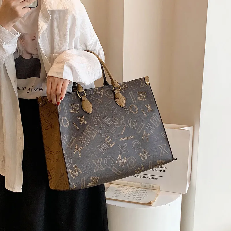 Yalu PU Handbag Unisex White/Coffee/Brown-8