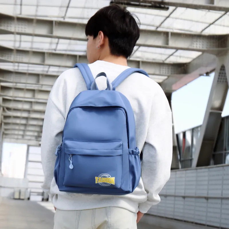 Yalu Nylon Backpack Unisex White/Black/Red/Blue-21