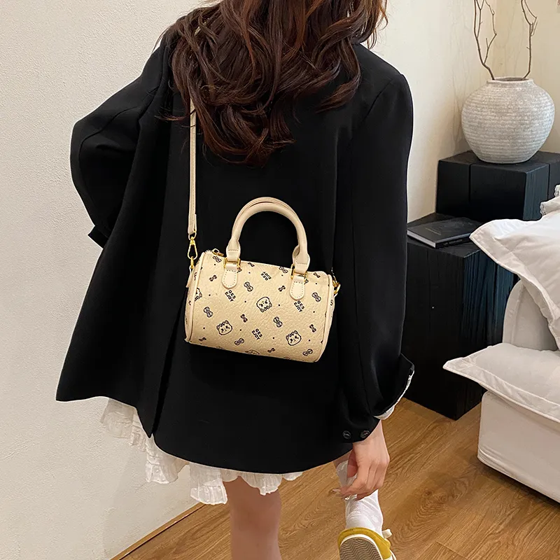 Yalu PU Handbag Women's Black/White/Pink/Brown-8