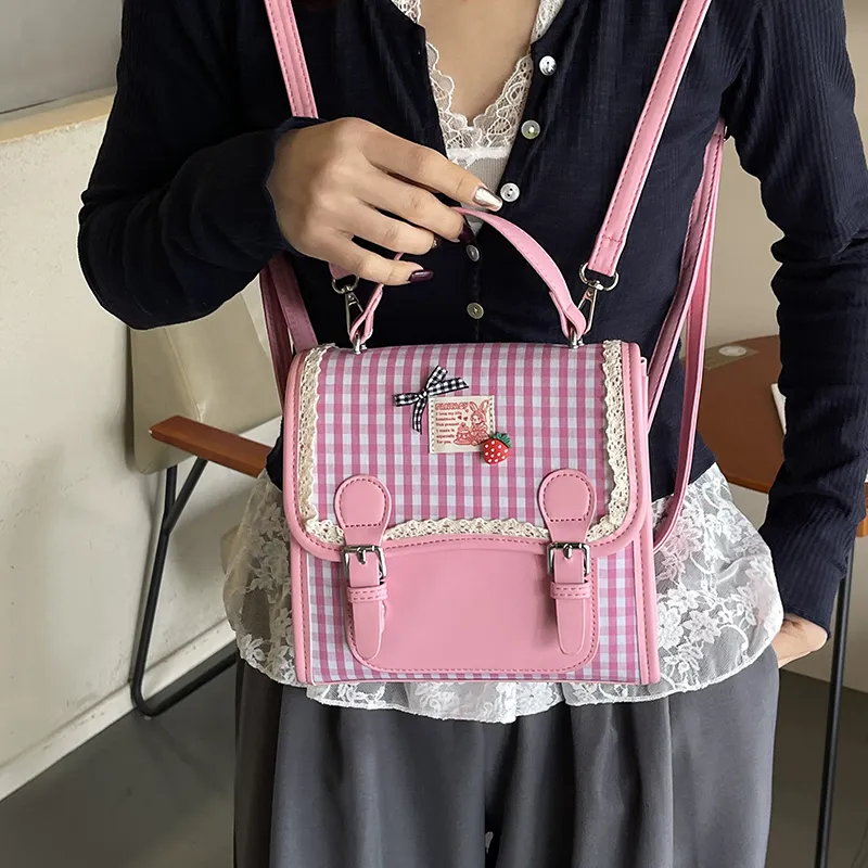 Yalu PU Backpack Regular Unisex Black/Red/Blue/Pink-20