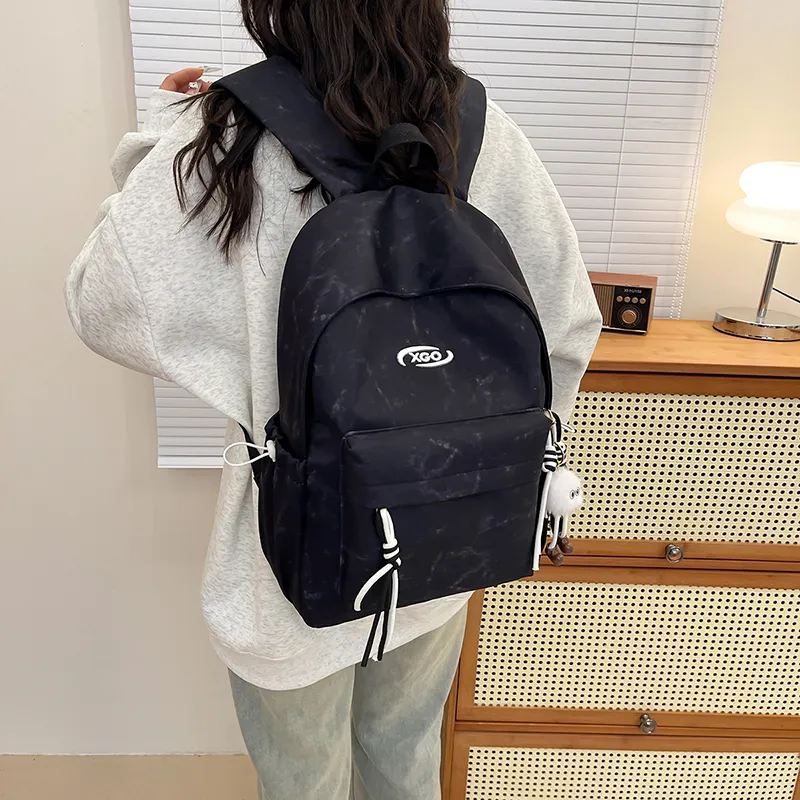 Yalu Nylon Backpack Unisex White/Red/Green/Black-23
