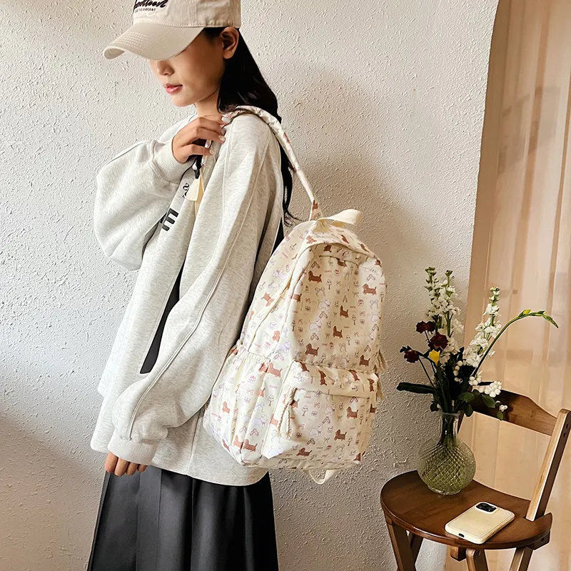 Yalu Nylon Backpack Regular Unisex Multicolor-5