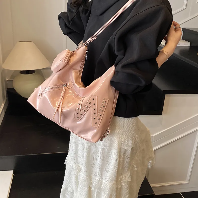 Yalu PU Backpack Shoulder Bag Regular Women's Black/White/Pink/Blue-16