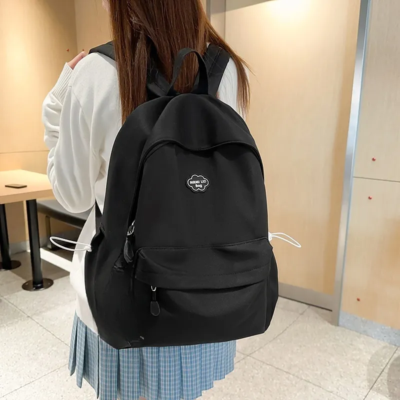 Yalu Nylon Backpack Unisex White/Black/Yellow/Green/Blue-10