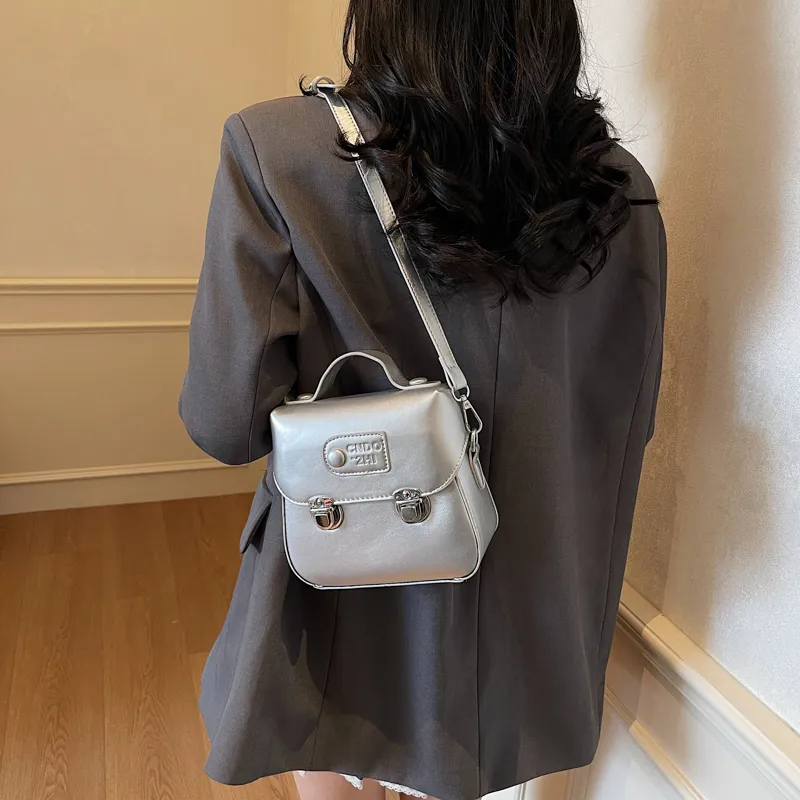 Yalu PU Handbag Unisex White/Silver/Black/Pink/Yellow-9
