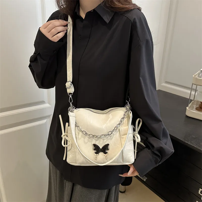 Yalu PU Shoulder Bag, Crossbody Bag Unisex White/Silver/Black/Pink/Green-2