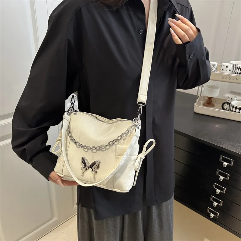 Yalu PU Shoulder Bag, Crossbody Bag Unisex White/Silver/Black/Pink/Green-3