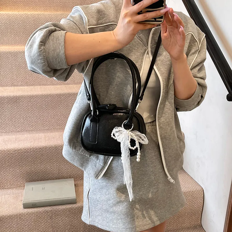 Yalu PU Shoulder Bag, Crossbody Bag, Handbag Women's Ecru/Pink/Blue/Silver/Black-26