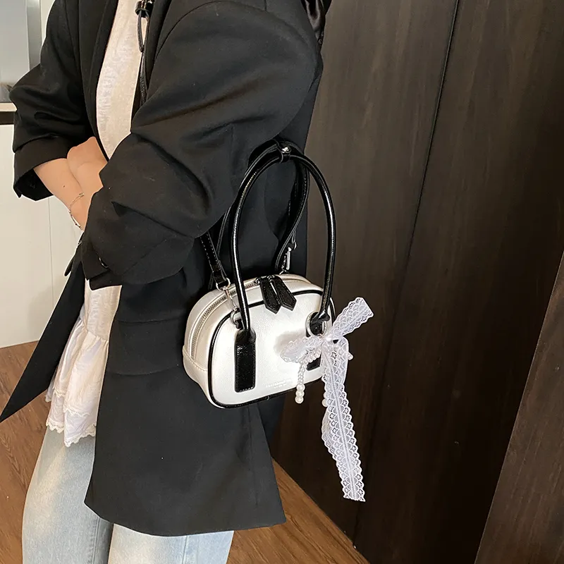 Yalu PU Shoulder Bag, Crossbody Bag, Handbag Women's Ecru/Pink/Blue/Silver/Black-4