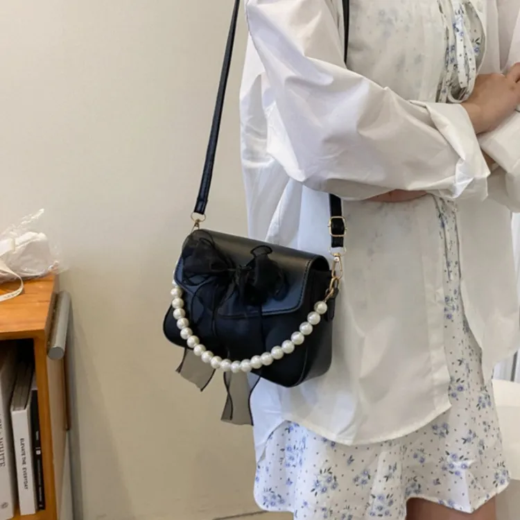 Yalu PU Handbag, Crossbody Bag Regular Unisex White/Black/Blue/Pink-5