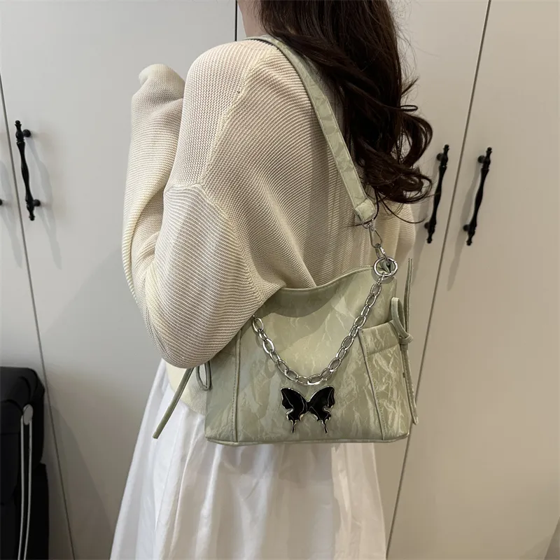 Yalu PU Shoulder Bag, Crossbody Bag Unisex White/Silver/Black/Pink/Green-28