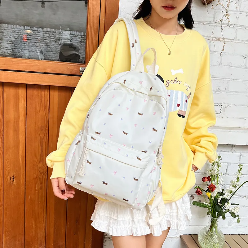 Yalu Nylon Backpack Regular Unisex Multicolor-11