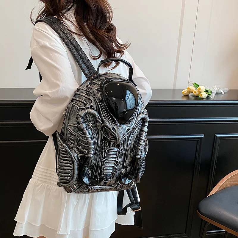 Yalu Oxford Backpack Regular Unisex White/Silver/Black/Burgundy/Gold-11