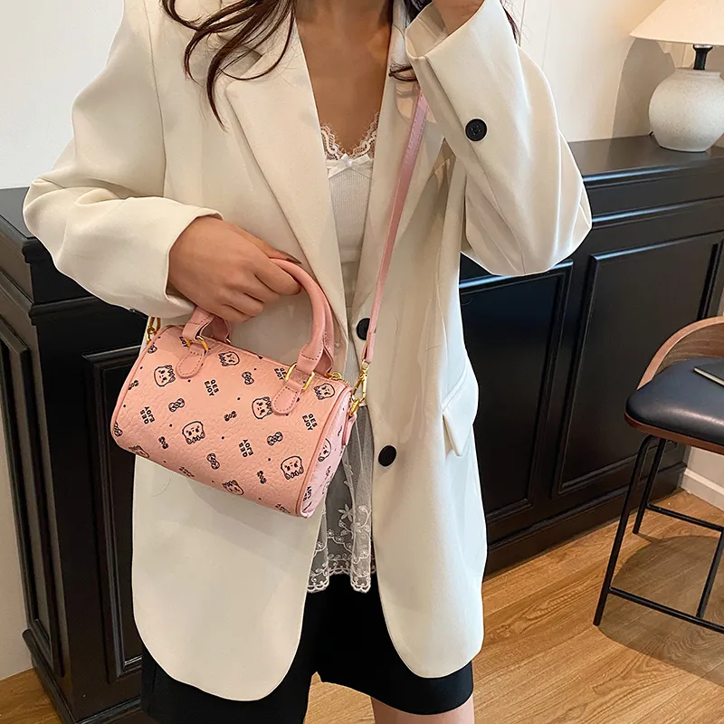 Yalu PU Handbag Women's Black/White/Pink/Brown-15