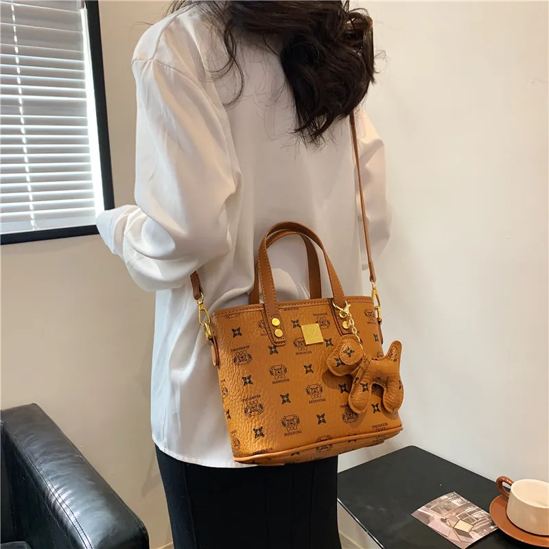 Yalu PU Handbag Women's White/Pink/Brown-13