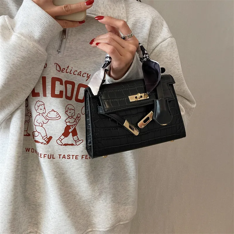 Yalu PU Handbag, Crossbody Bag Unisex Ecru/Black/Pink-7