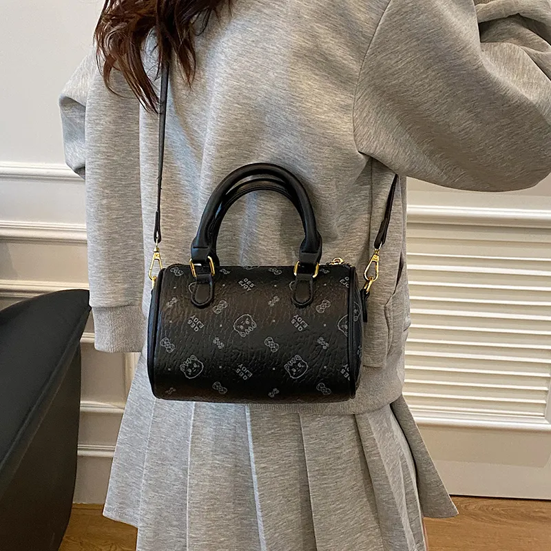 Yalu PU Handbag Women's Black/White/Pink/Brown-4