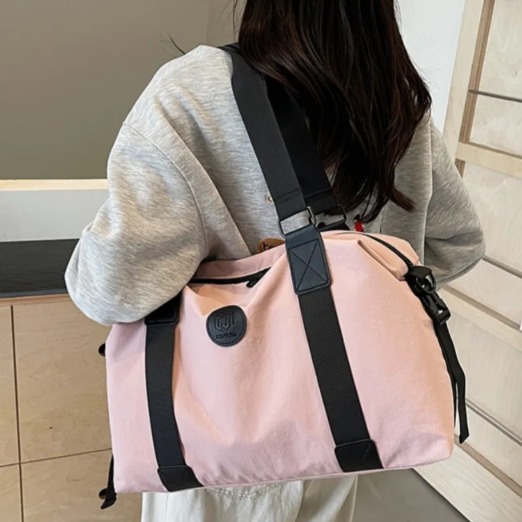 Yalu Oxford Travel Bag Unisex Ecru/Gray/Black/Dark Brown/Green/Pink-12
