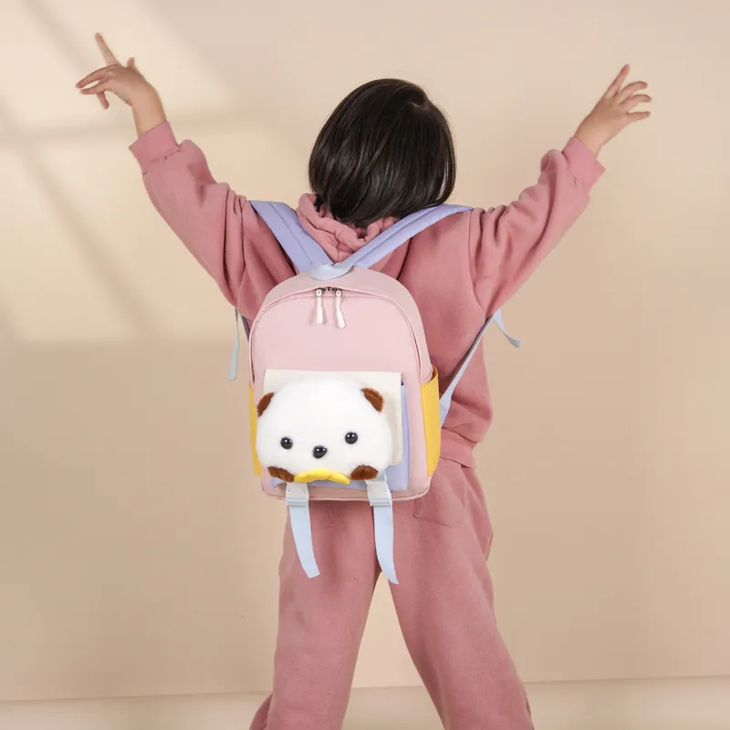 Yalu Nylon Backpack Regular Unisex White/Violet/Blue/Dark Blue/Pink-11