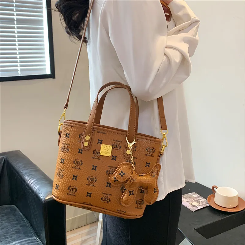 Yalu PU Handbag Women's White/Pink/Brown-14