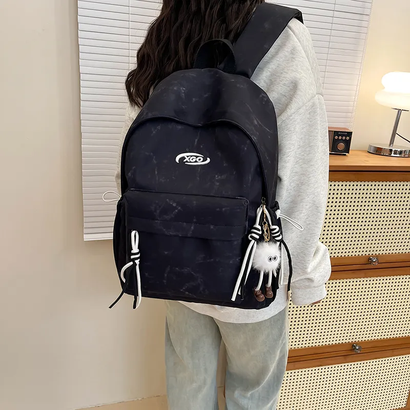 Yalu Nylon Backpack Unisex White/Red/Green/Black-21