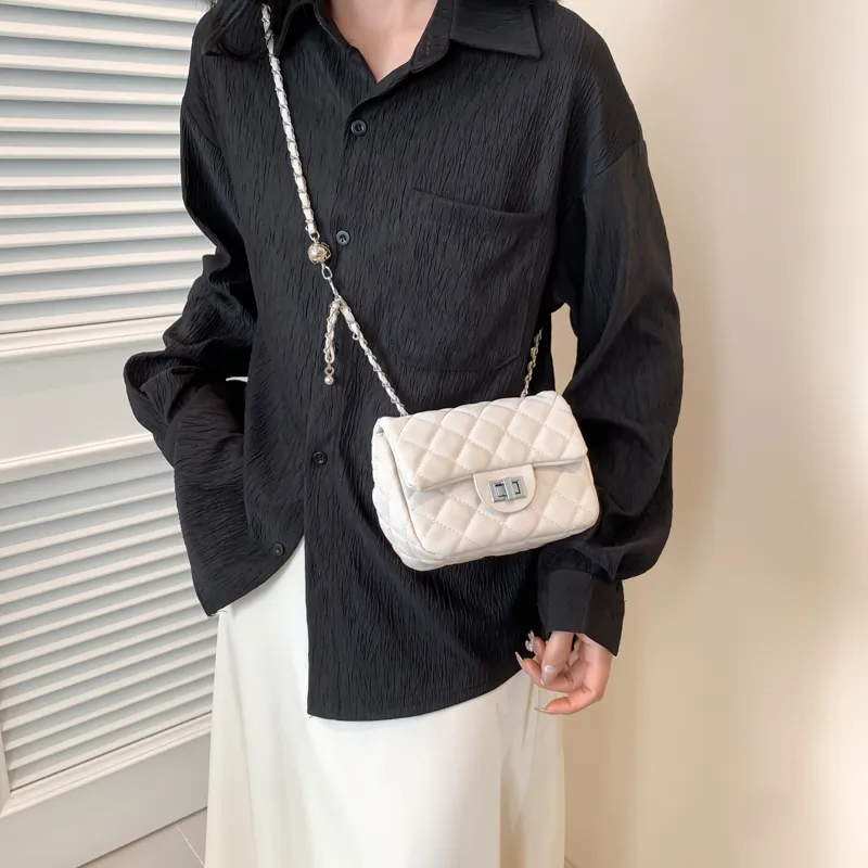 Yalu PVC Crossbody Bag Unisex White/Silver/Black/Pink-1