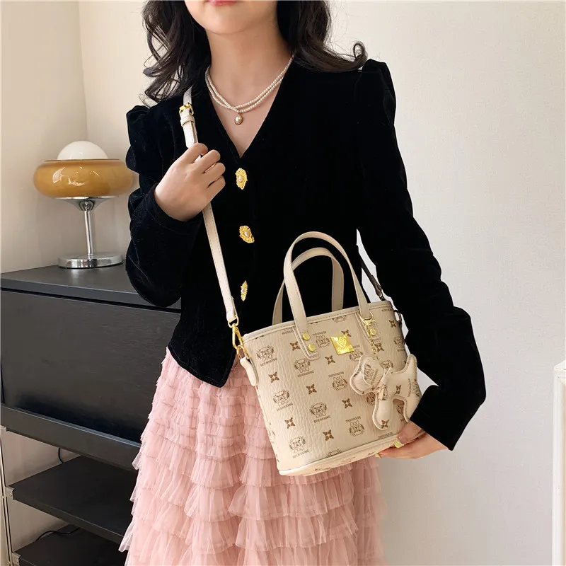 Yalu PU Handbag Women's White/Pink/Brown-3