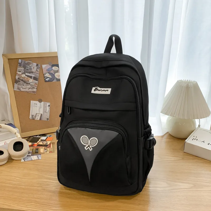 Yalu Nylon Backpack Regular Unisex Black/Gray/Blue/Red/Khaki-1