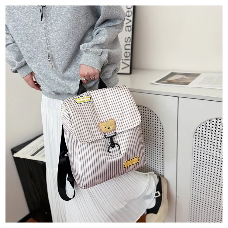 Yalu Oxford Backpack Unisex White-1