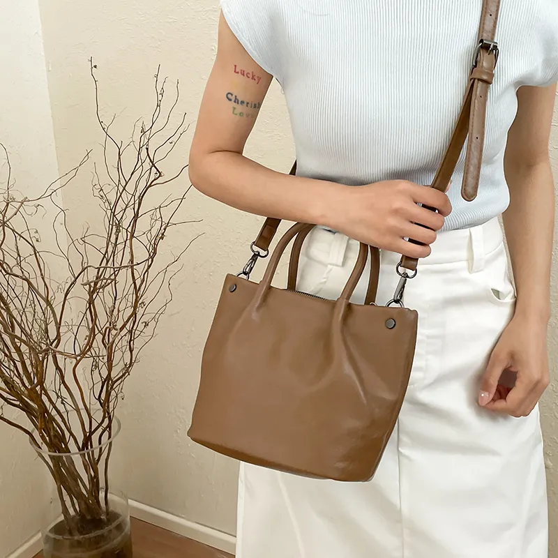 Yalu PU Handbag Women's White/Black/Khaki/Coffee/Brown-16