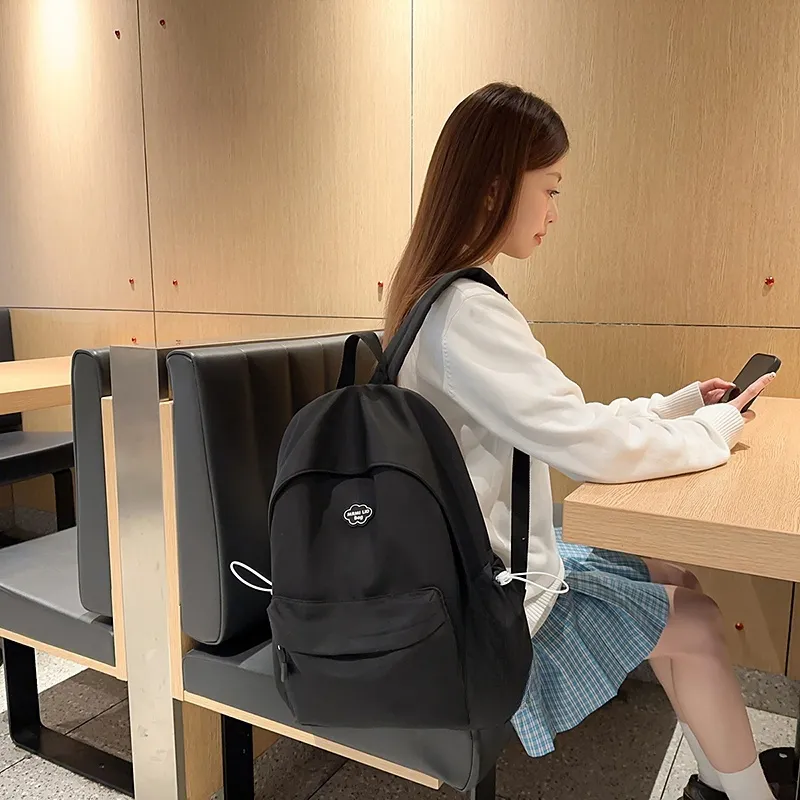 Yalu Nylon Backpack Unisex White/Black/Yellow/Green/Blue-7