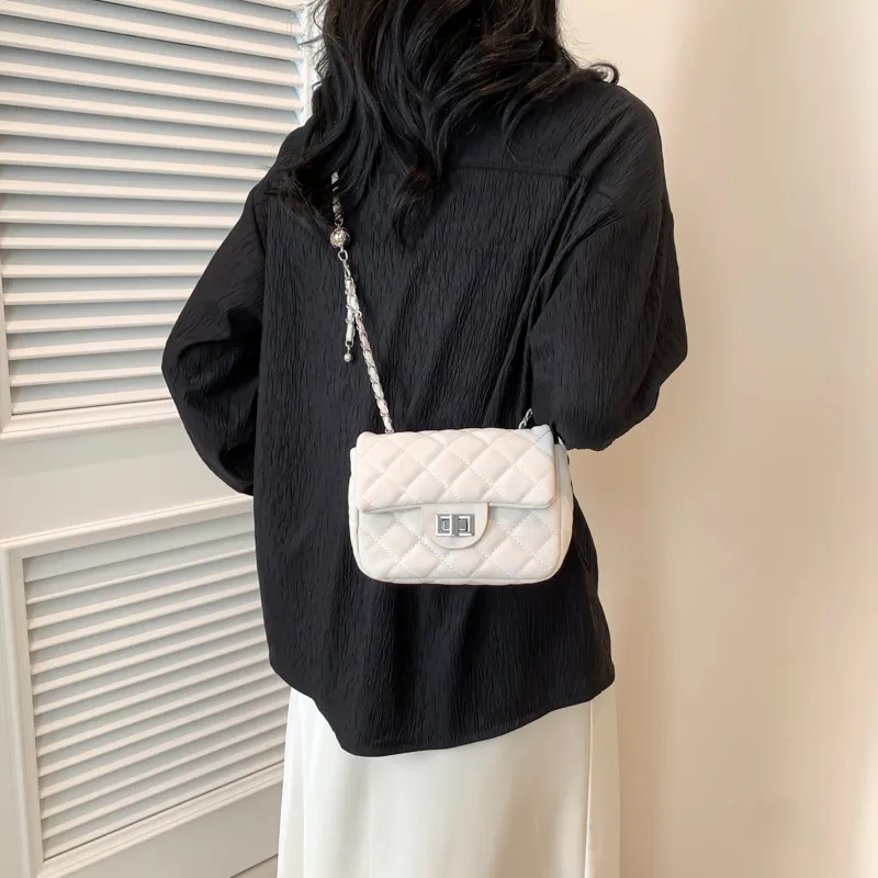 Yalu PVC Crossbody Bag Unisex White/Silver/Black/Pink-3