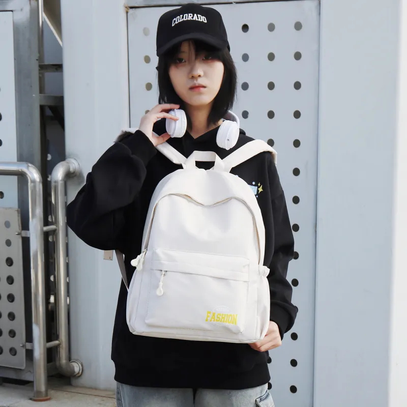 Yalu Nylon Backpack Unisex White/Black/Red/Blue-1