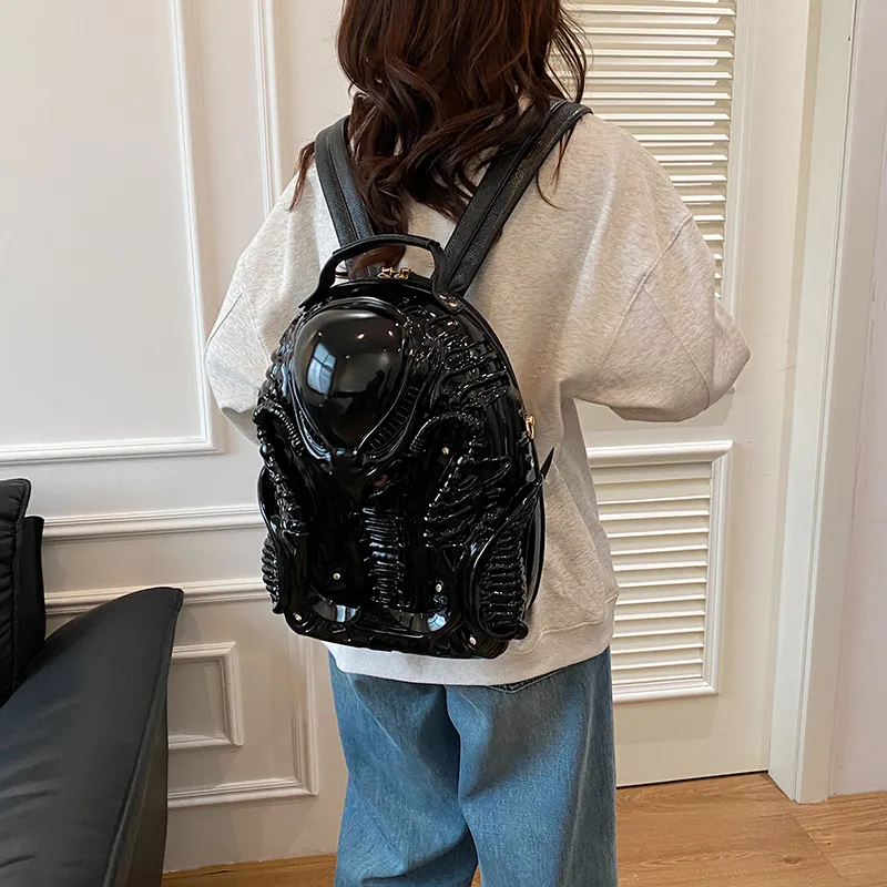 Yalu Oxford Backpack Regular Unisex White/Silver/Black/Burgundy/Gold-15