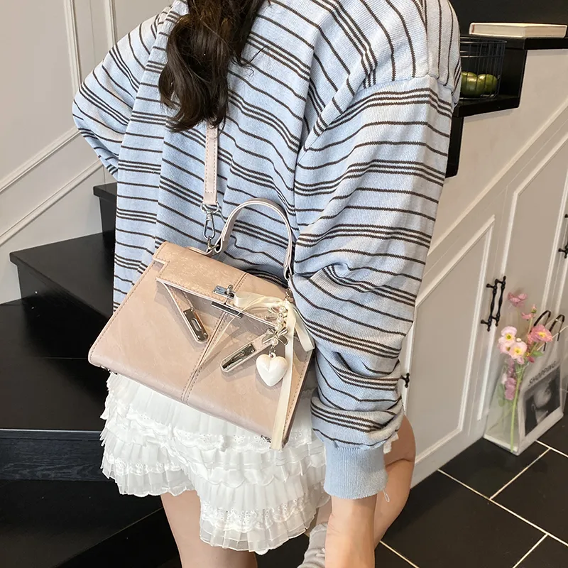Yalu PU Shoulder Bag, Crossbody Bag, Handbag Unisex White/Black/Purple/Khaki/Blue/Pink-18