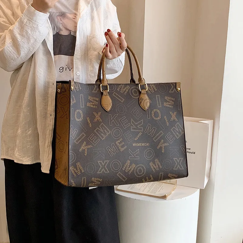 Yalu PU Handbag Unisex White/Coffee/Brown-11