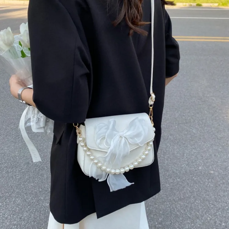 Yalu PU Handbag, Crossbody Bag Regular Unisex White/Black/Blue/Pink-1