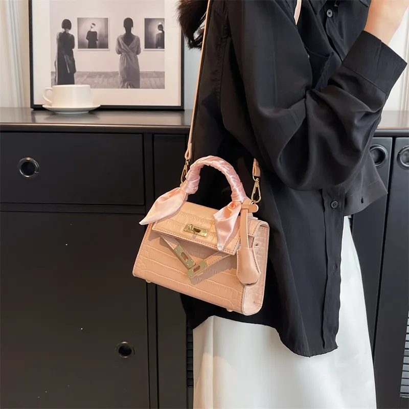 Yalu PU Handbag, Crossbody Bag Unisex Ecru/Black/Pink-14