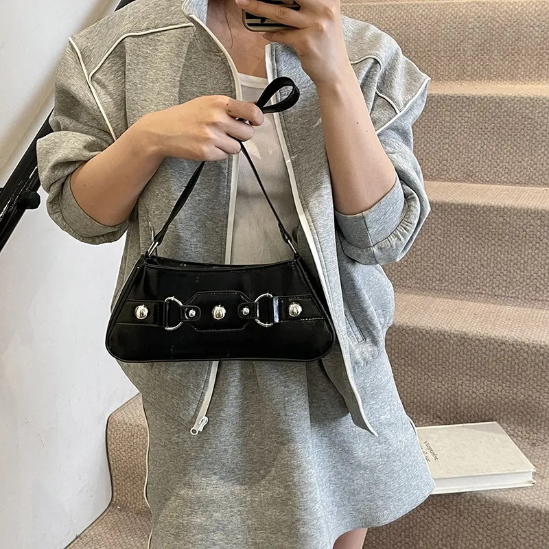 Yalu PU Shoulder Bag Women's Black/White/Silver/Gray/Blue/Pink-1