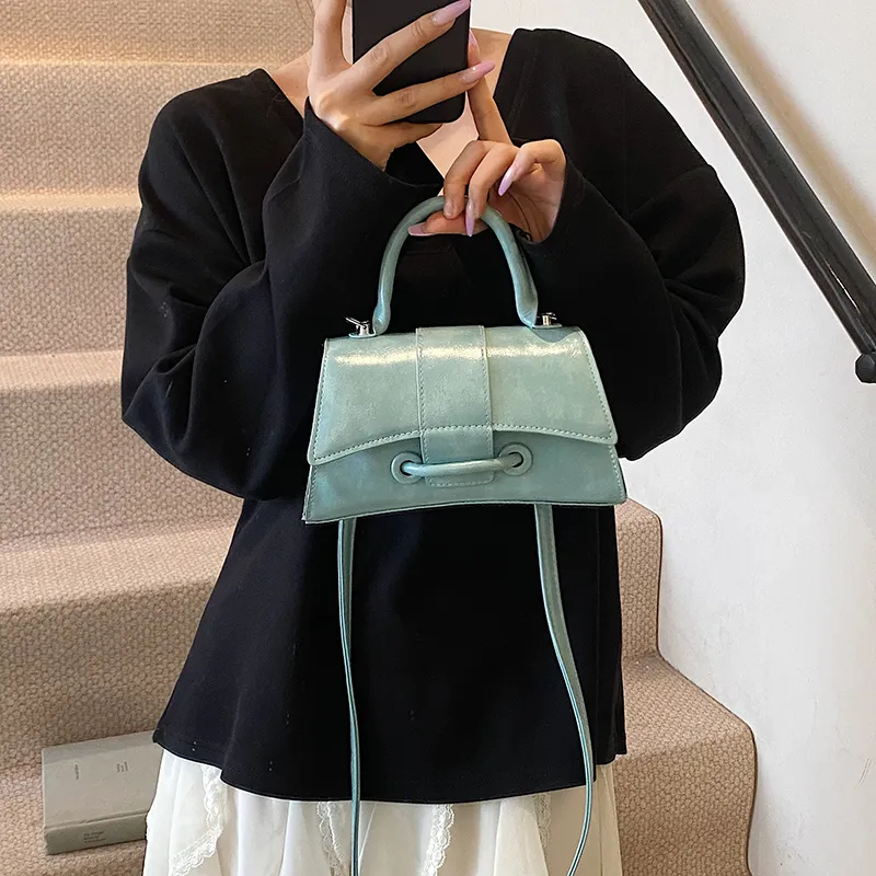 Yalu PU Crossbody One Shoulder Handbag Women's Blue/Pink/Silver/Black/White-3