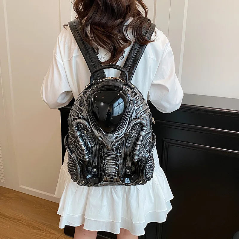 Yalu Oxford Backpack Regular Unisex White/Silver/Black/Burgundy/Gold-10