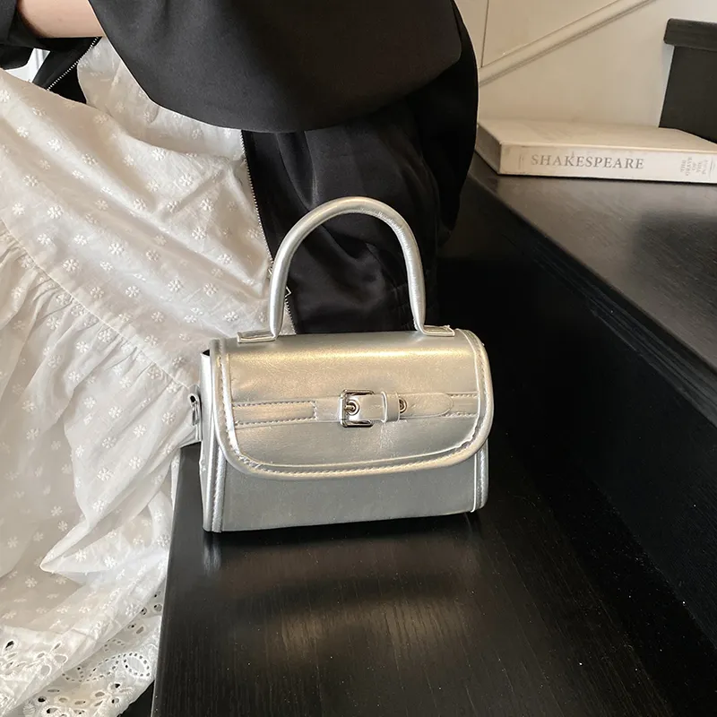 Yalu PU Shoulder Bag, Crossbody Bag, Handbag Women's Blue/Pink/Red/Black/Silver/White-31