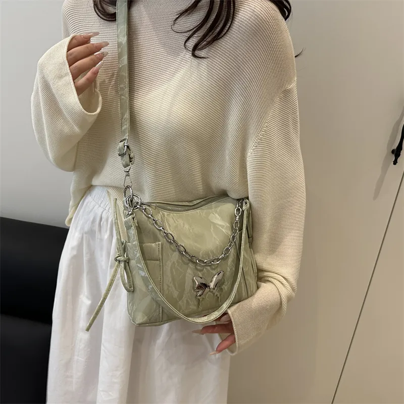 Yalu PU Shoulder Bag, Crossbody Bag Unisex White/Silver/Black/Pink/Green-25
